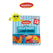 Sunshine Jelly Sweets  Gummy Dinos 120g