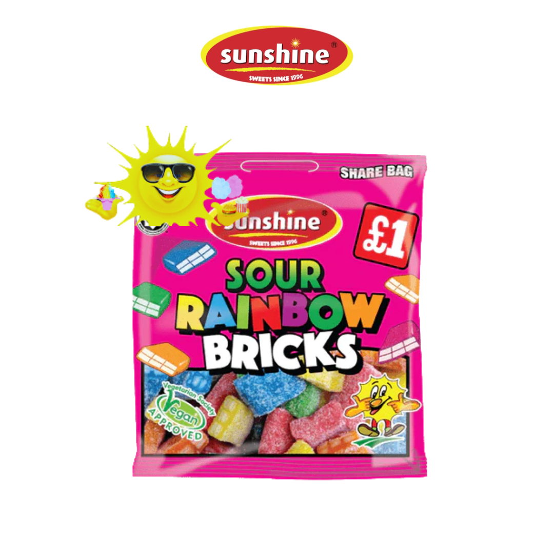 Sunshine Sour Rainbow Bricks 120g