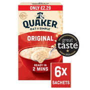 Quaker Oat So Simple Original Porridge Sachets  6 x 27g