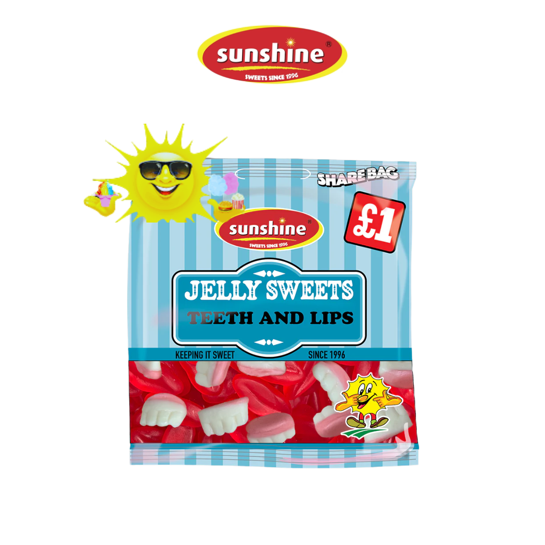 Sunshine Jelly Sweets Teeth And Lips 120g