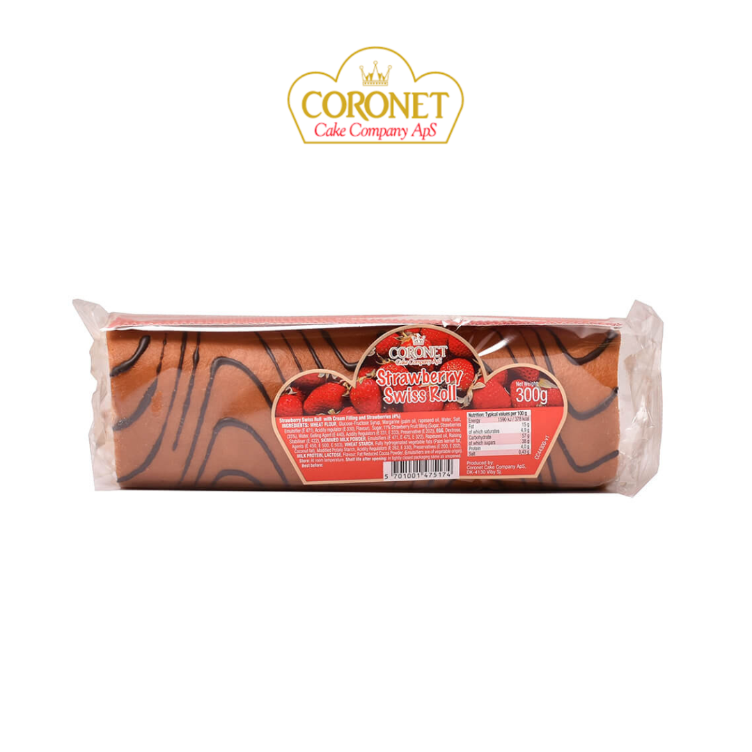 Coronet Strawberry Swiss Roll 300g