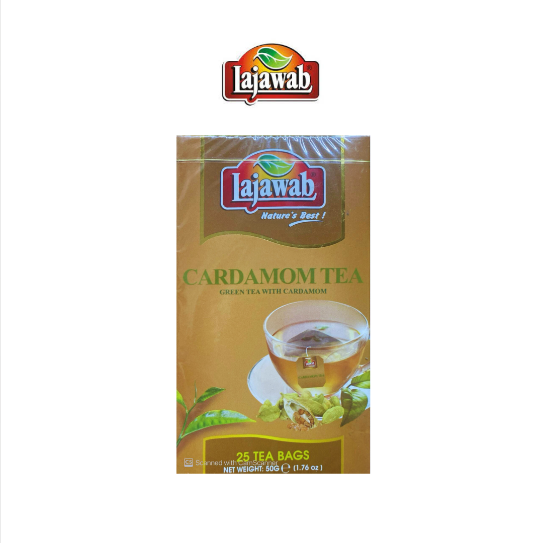 Lajawab Cardamom Tea – 25 Tea Bags (50g) - watan superstore