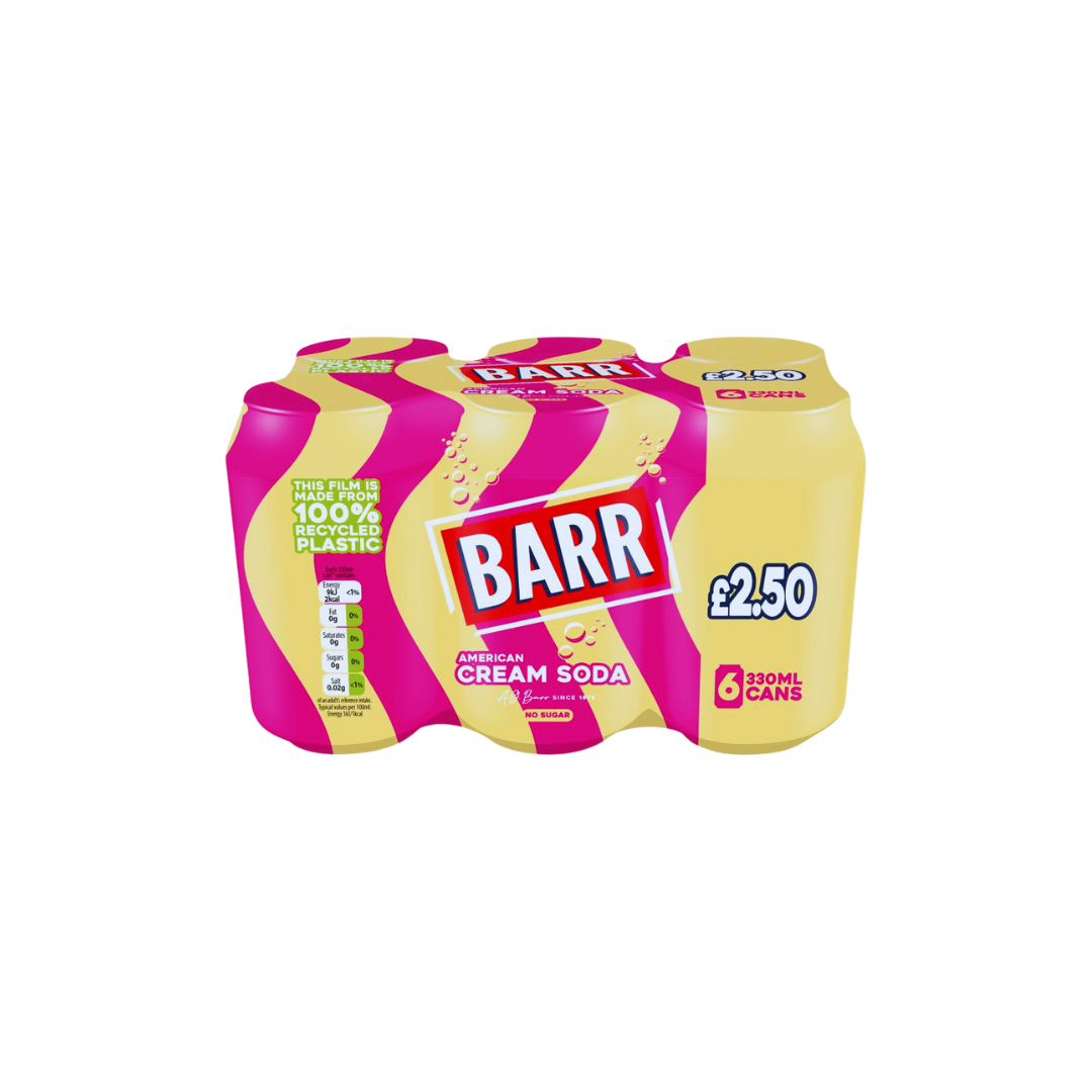 Barr American Cream Soda 6 x 330ml