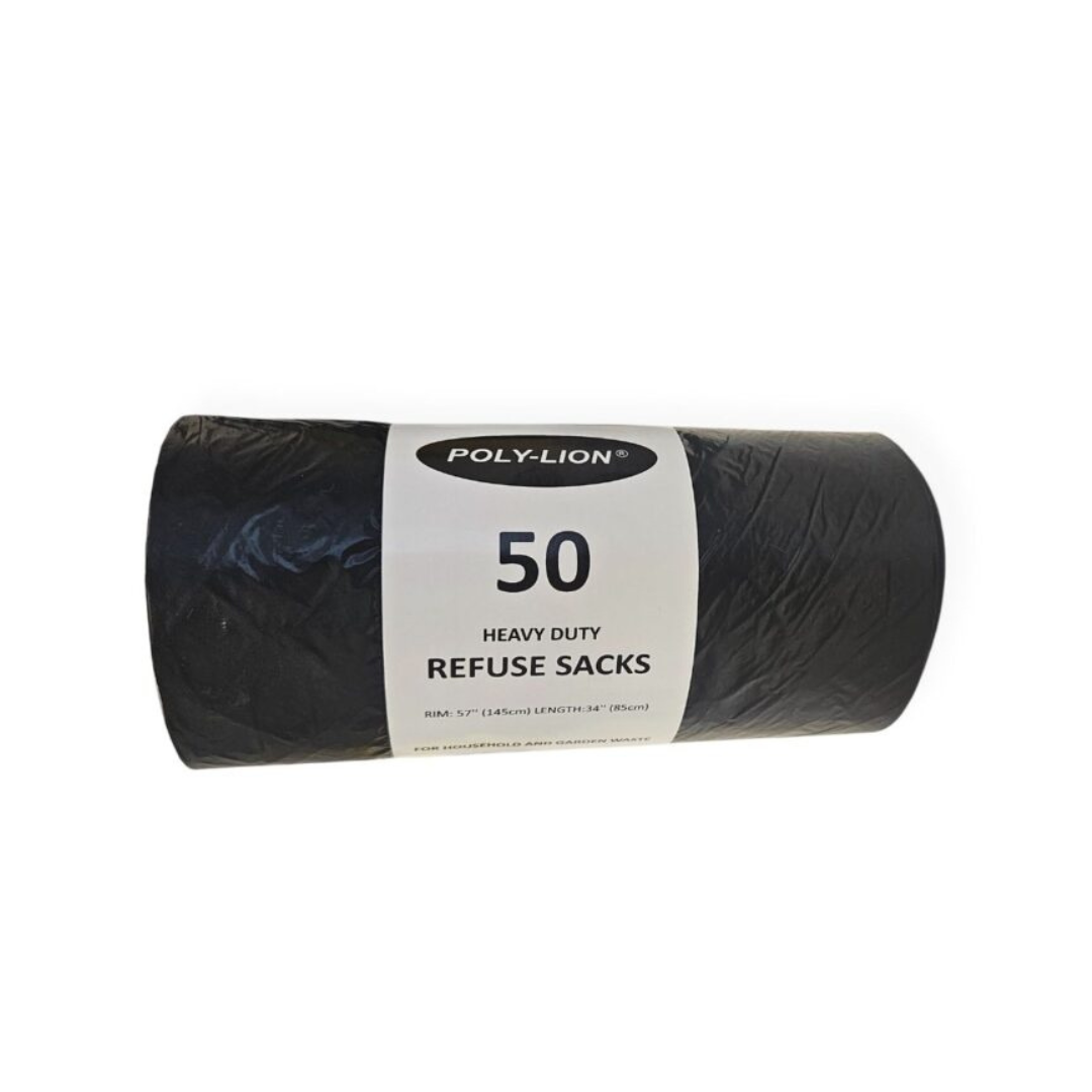 50 Heavy Duty Black Refuse Sacks