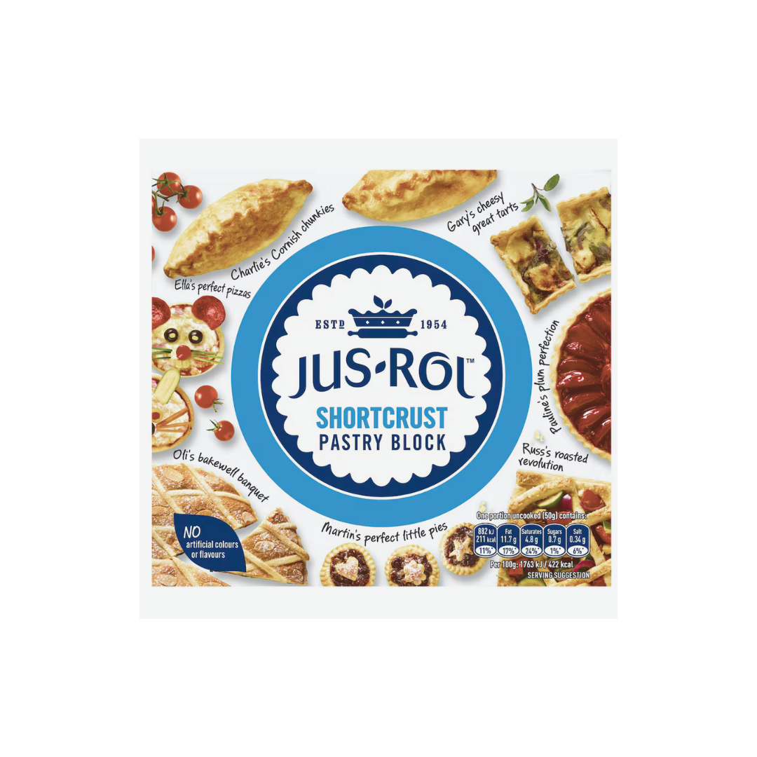 jus-rol shortcrust pastry block 1500g