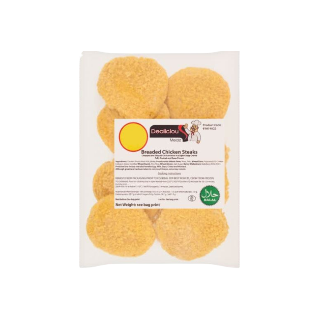 Dealicious Mealz Breaded Chicken Steaks 595g