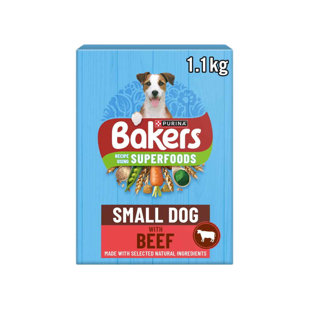 BAKERS Small Dog Beef with Country Vegetables Dry Dog Food 1.1kg