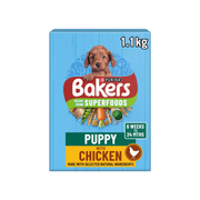 BAKERS Superfoods Puppy Chicken with Vegetables Dry Dog Food 1.1kg