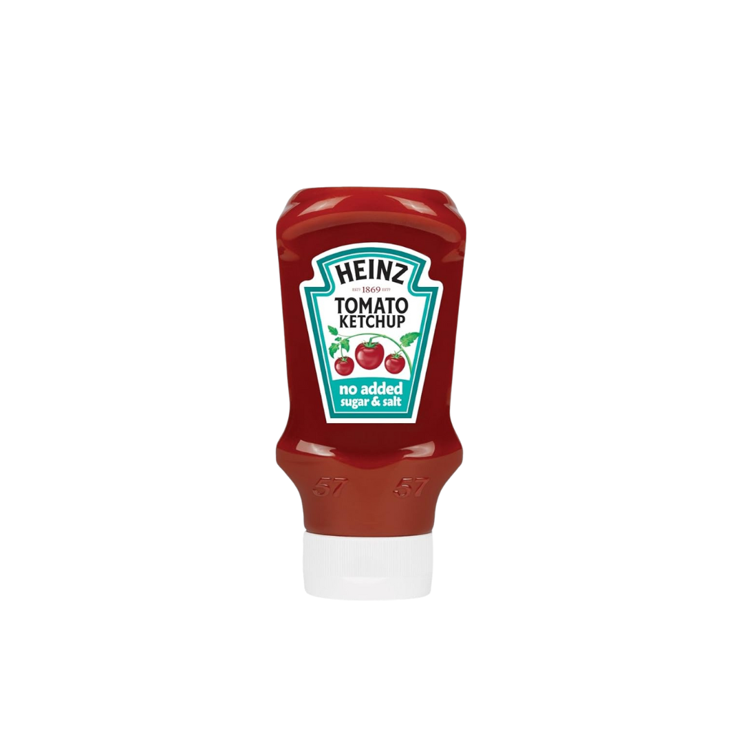 Heinz Tomato Ketchup bottle on a white background