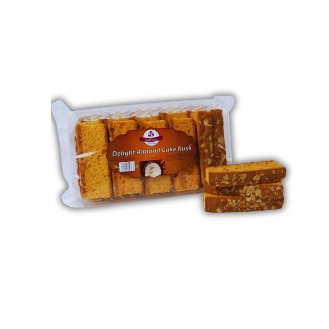 Saffron Almond Cake Rusk – 12pc