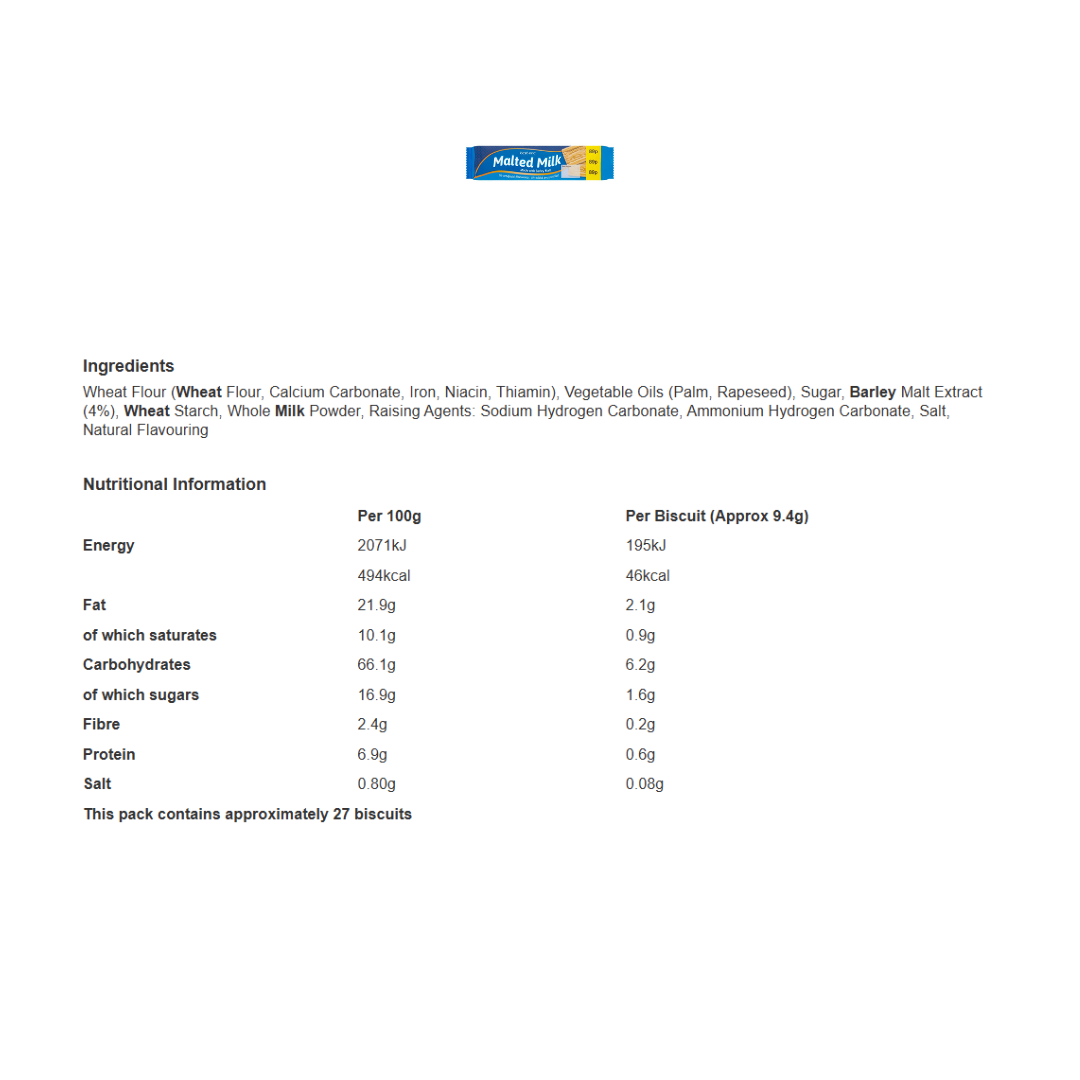 Best-One Malted Milk Biscuits – 250g