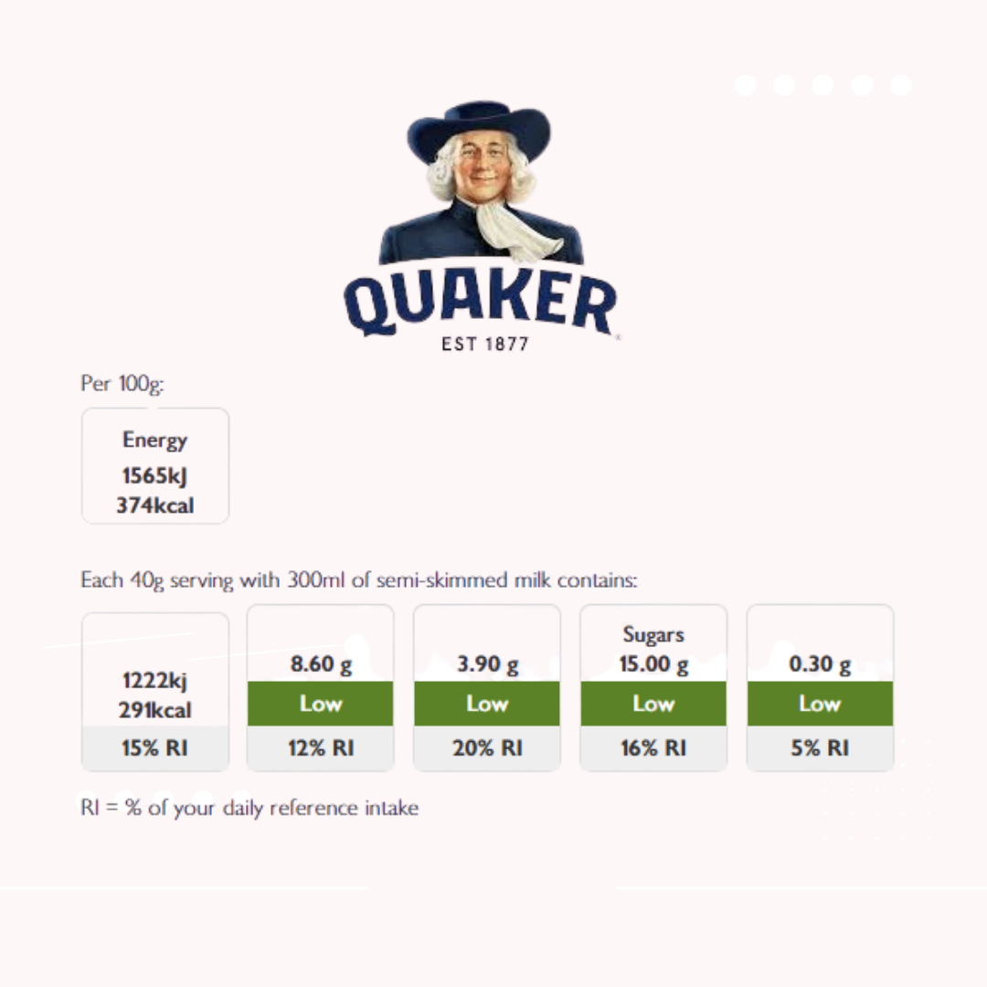 Quaker Rolled Porridge Oats 1kg