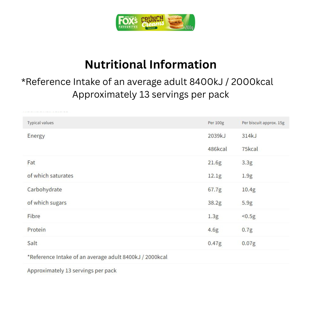 Fox's Biscuits Ginger Crunch Creams - 200g