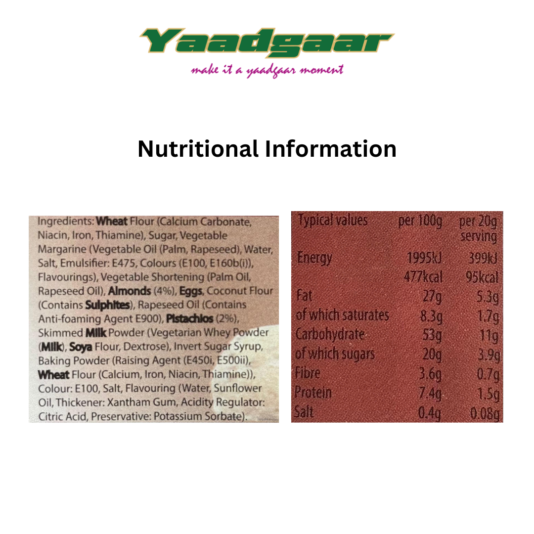 Yaadgaar Pistachio & Almond Biscuits – 12pcs