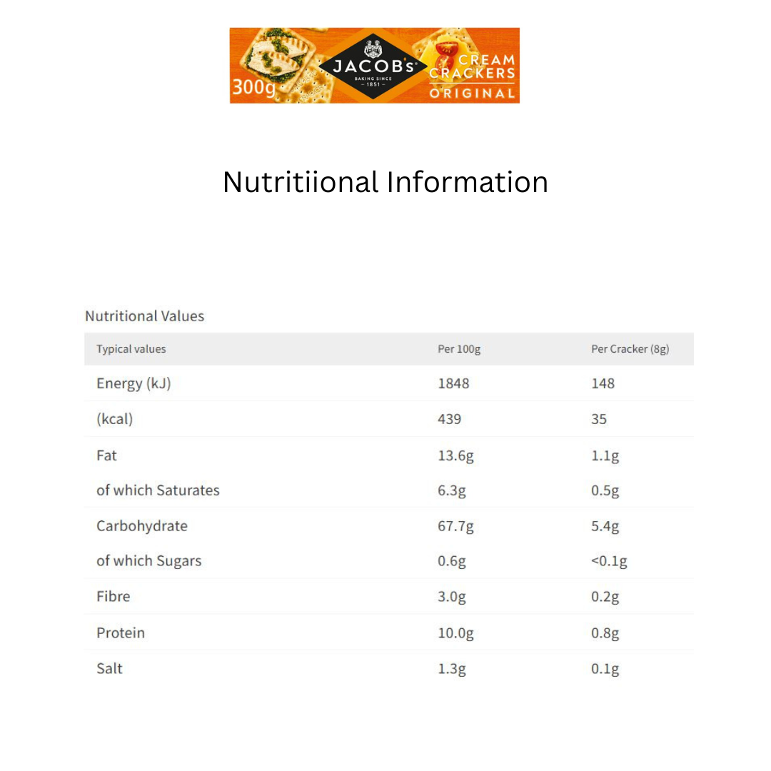 Jacob’s Cream Crackers – 300g