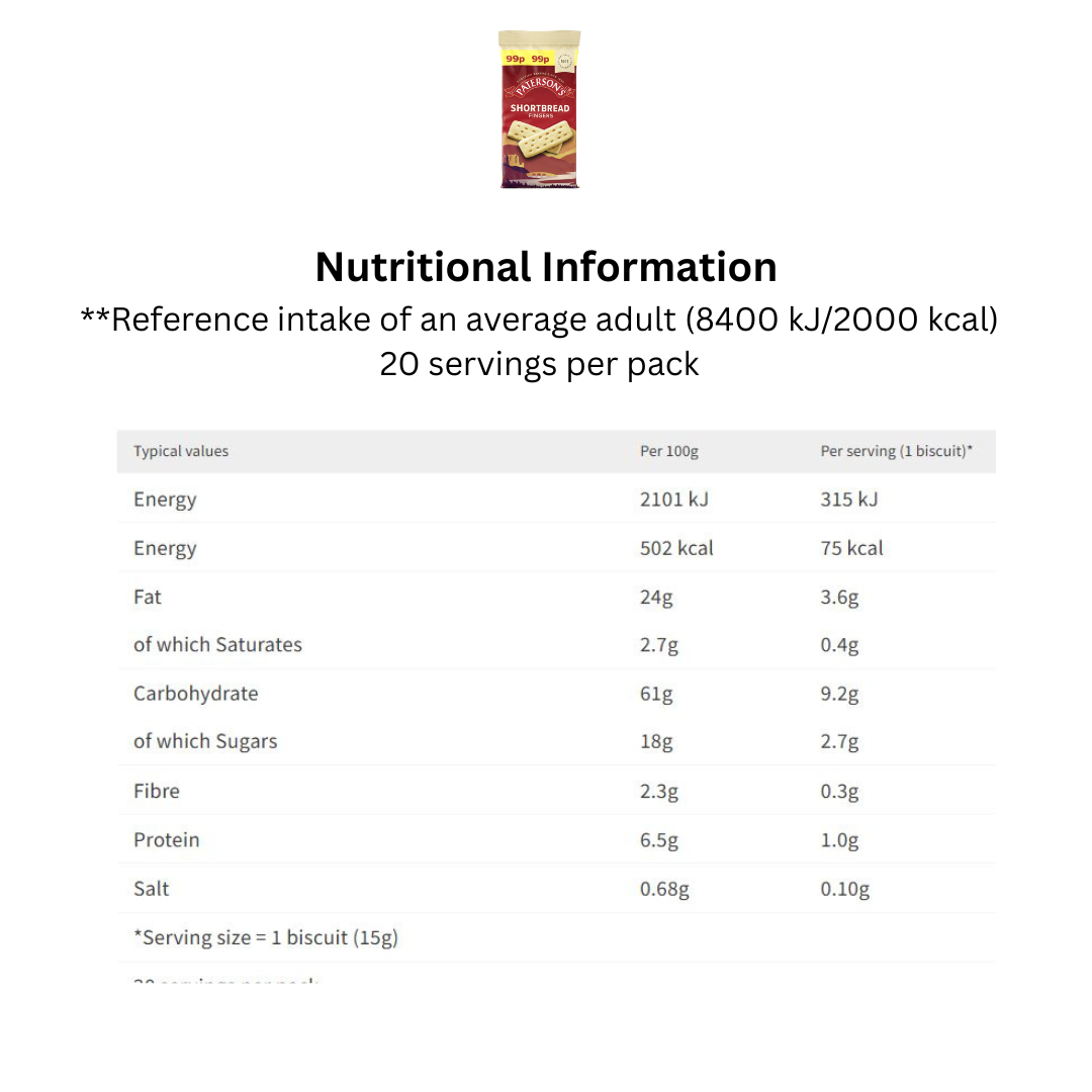 Paterson's Shortbread Fingers – 150g