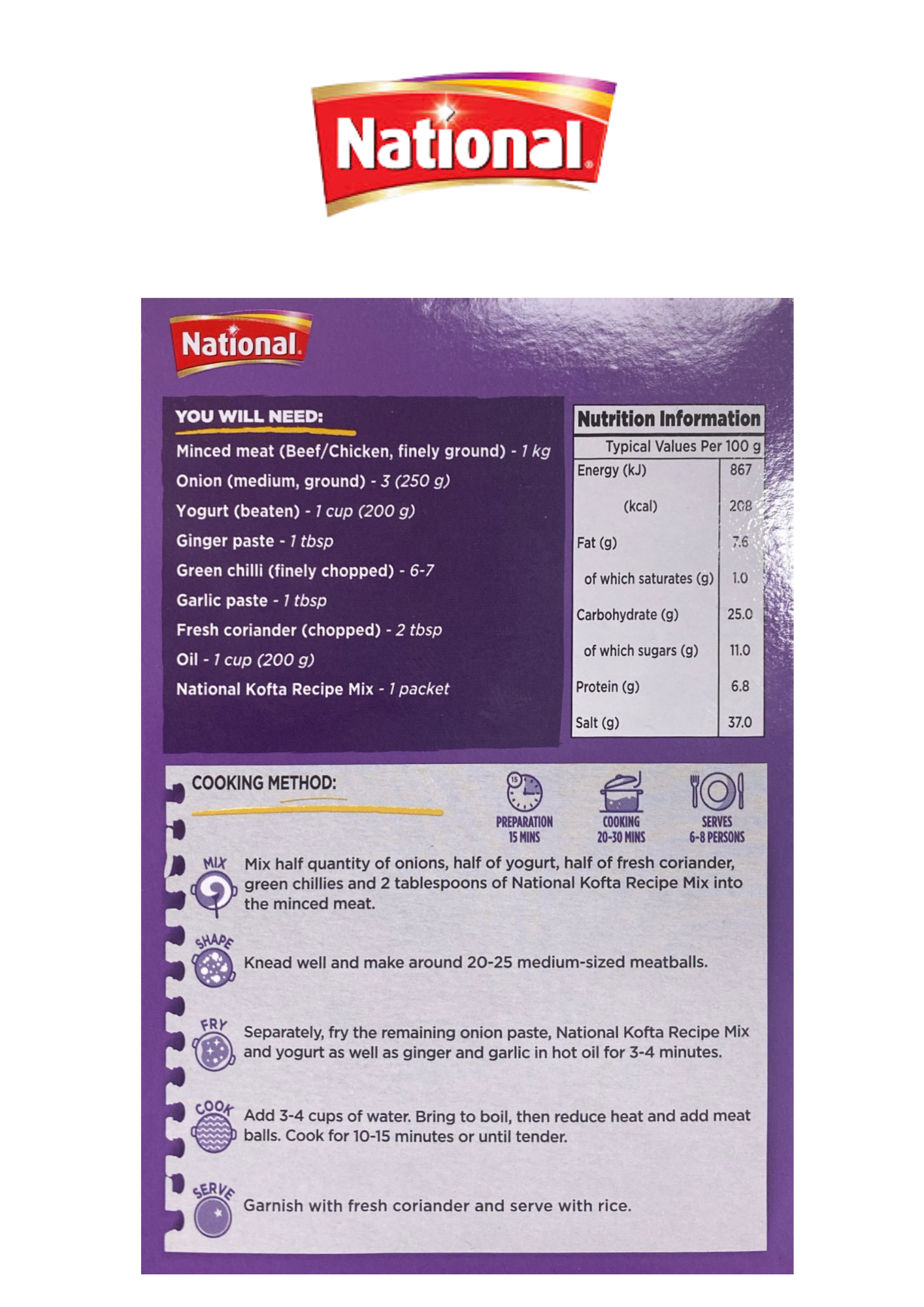 National Kofta Meatball Curry