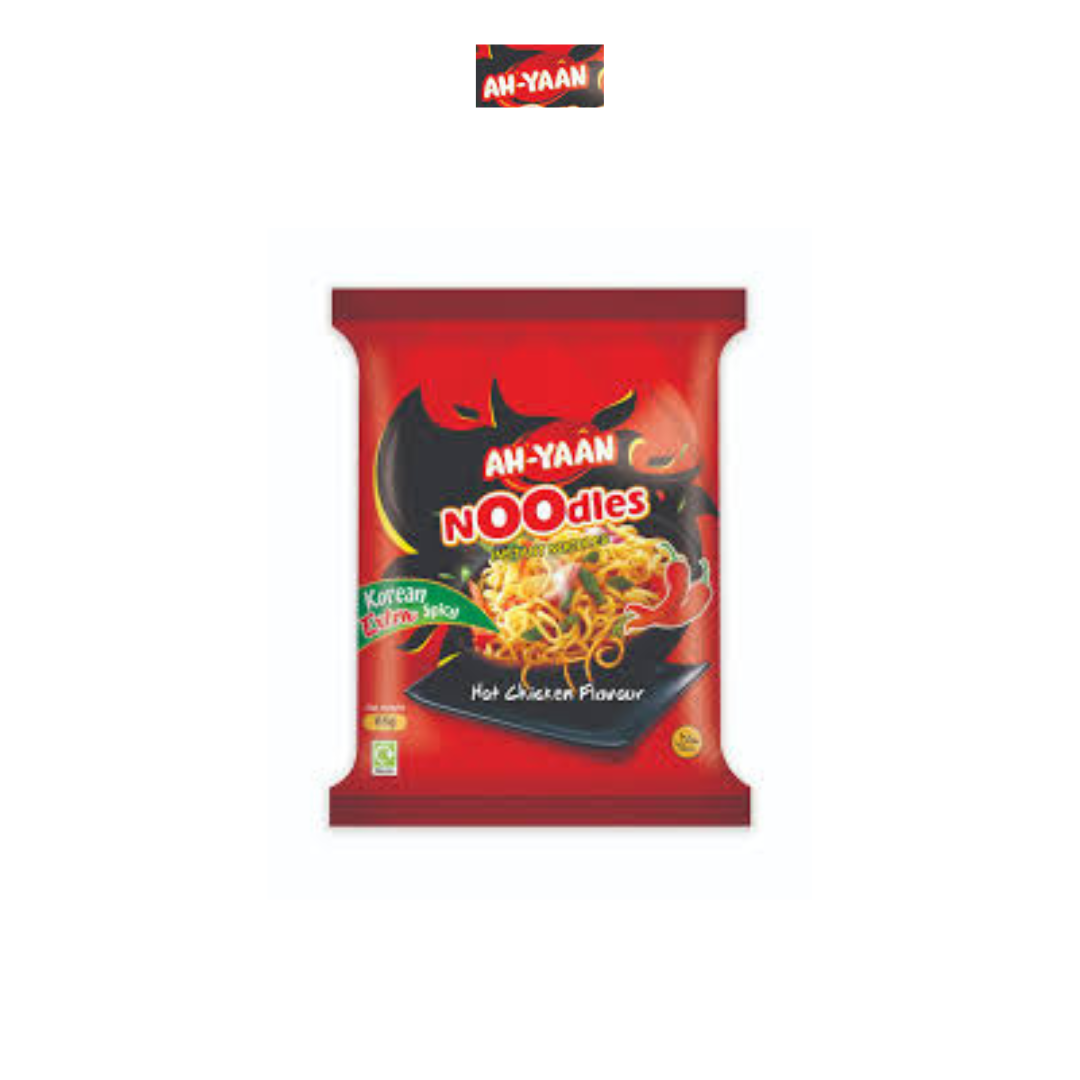 Ah-Yaan Instant Noodles - Curry, Chicken & Korean Extra Spicy Flavours  5x65g (325g)