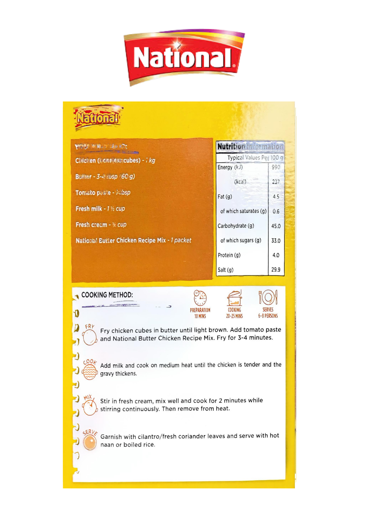 National Butter Chicken