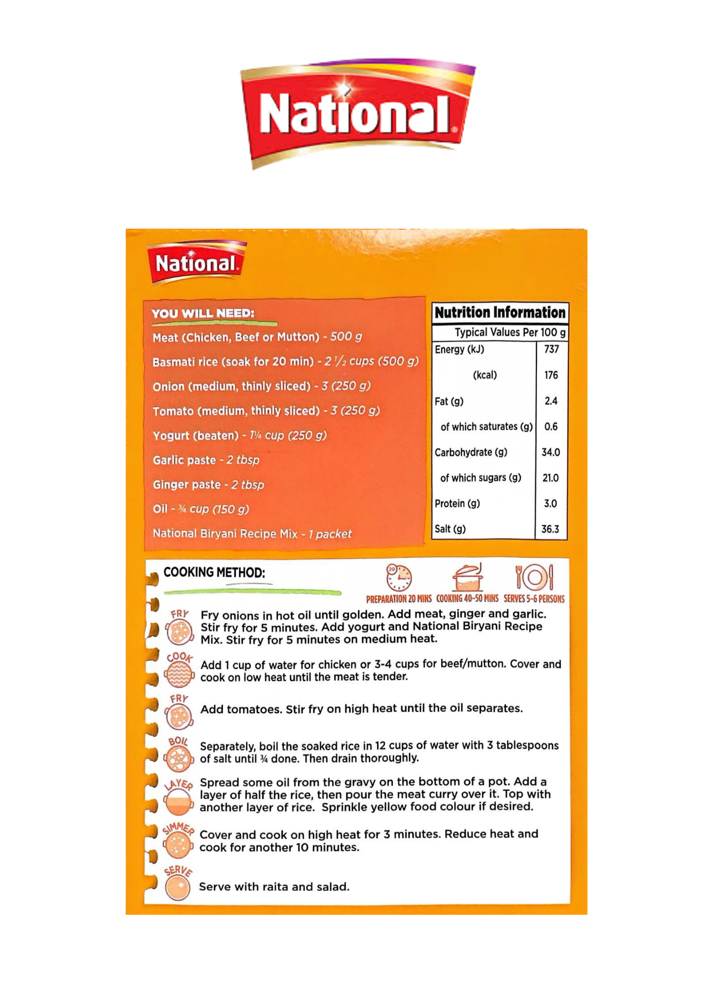 National Biryani Recipe Mix