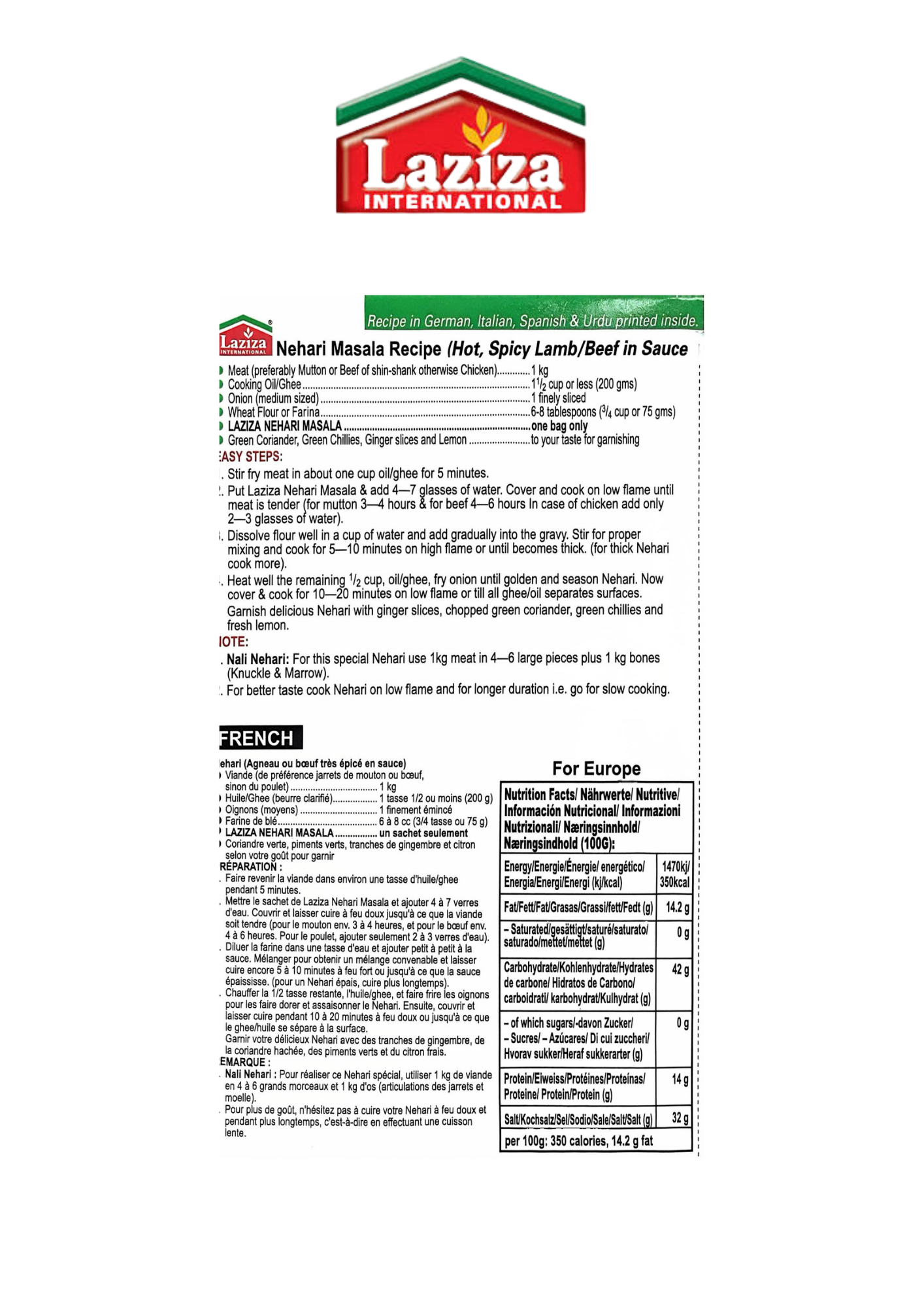 Laziza Nehari Masala