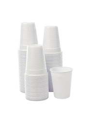 100 7oz  white plastic cups