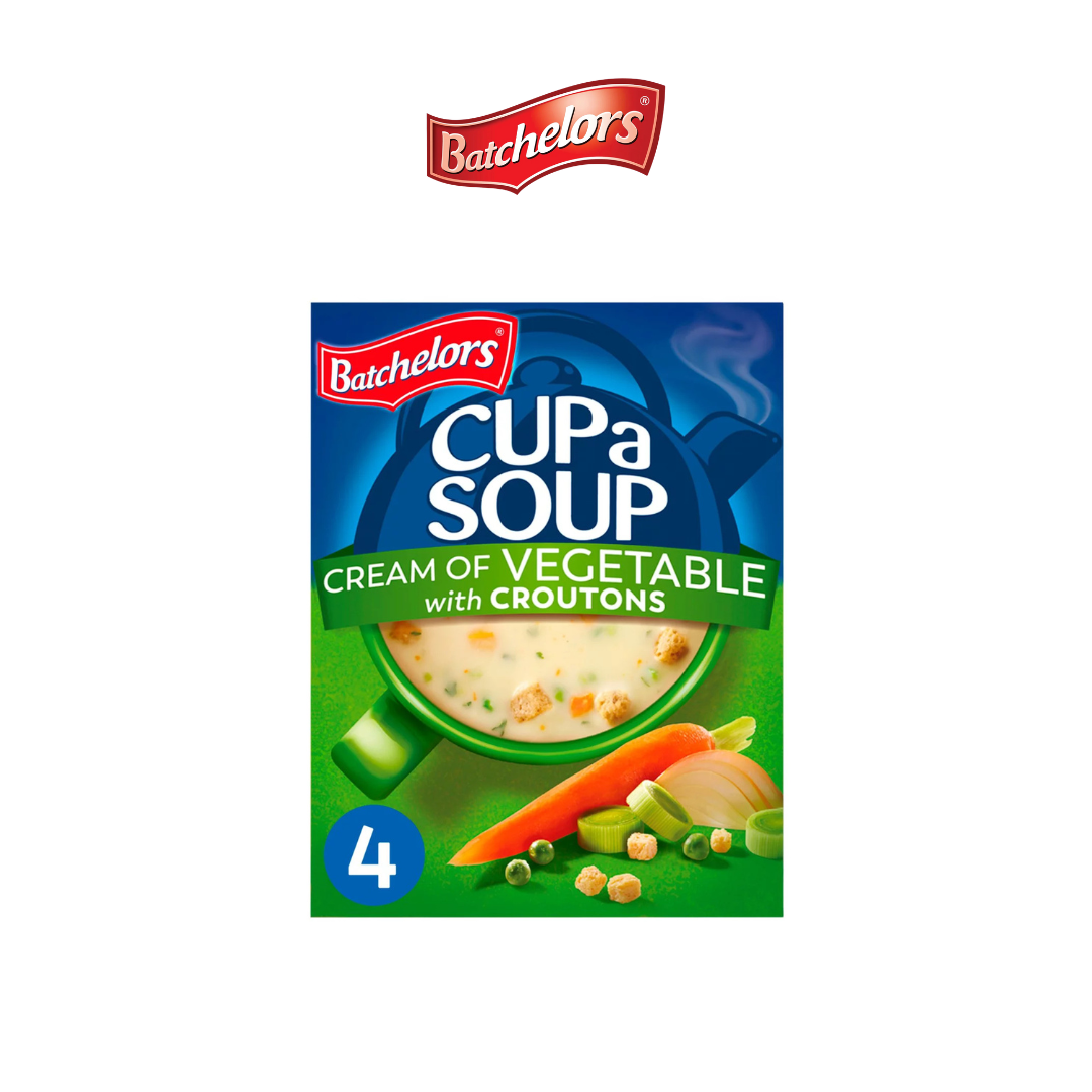 Batchelors Cup a Soup Cream of Vegetable with Croutons 4 Instant Soup Sachets