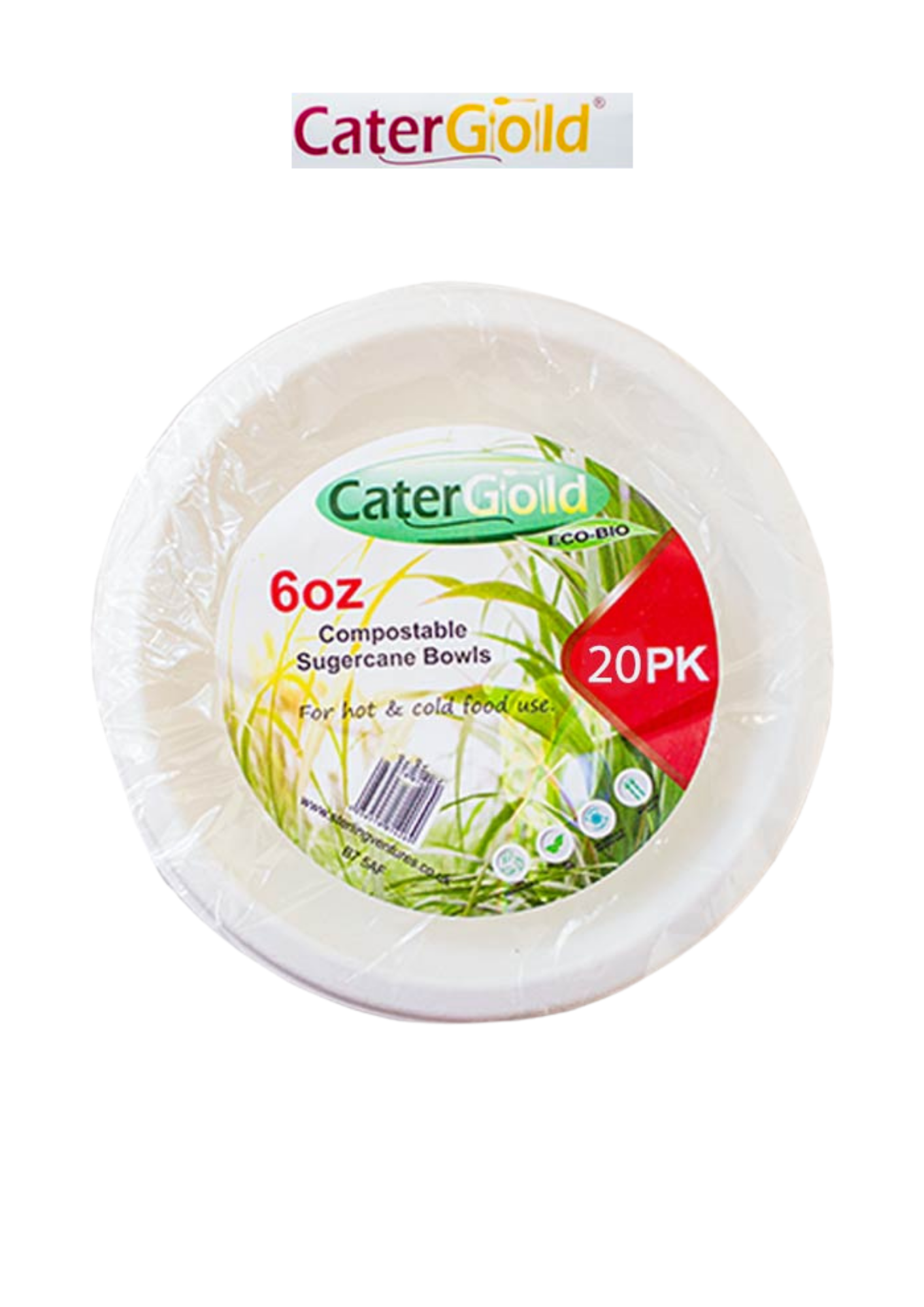 Cater Gold 12oz Compostable Sugarcane Bowls 12 Pack