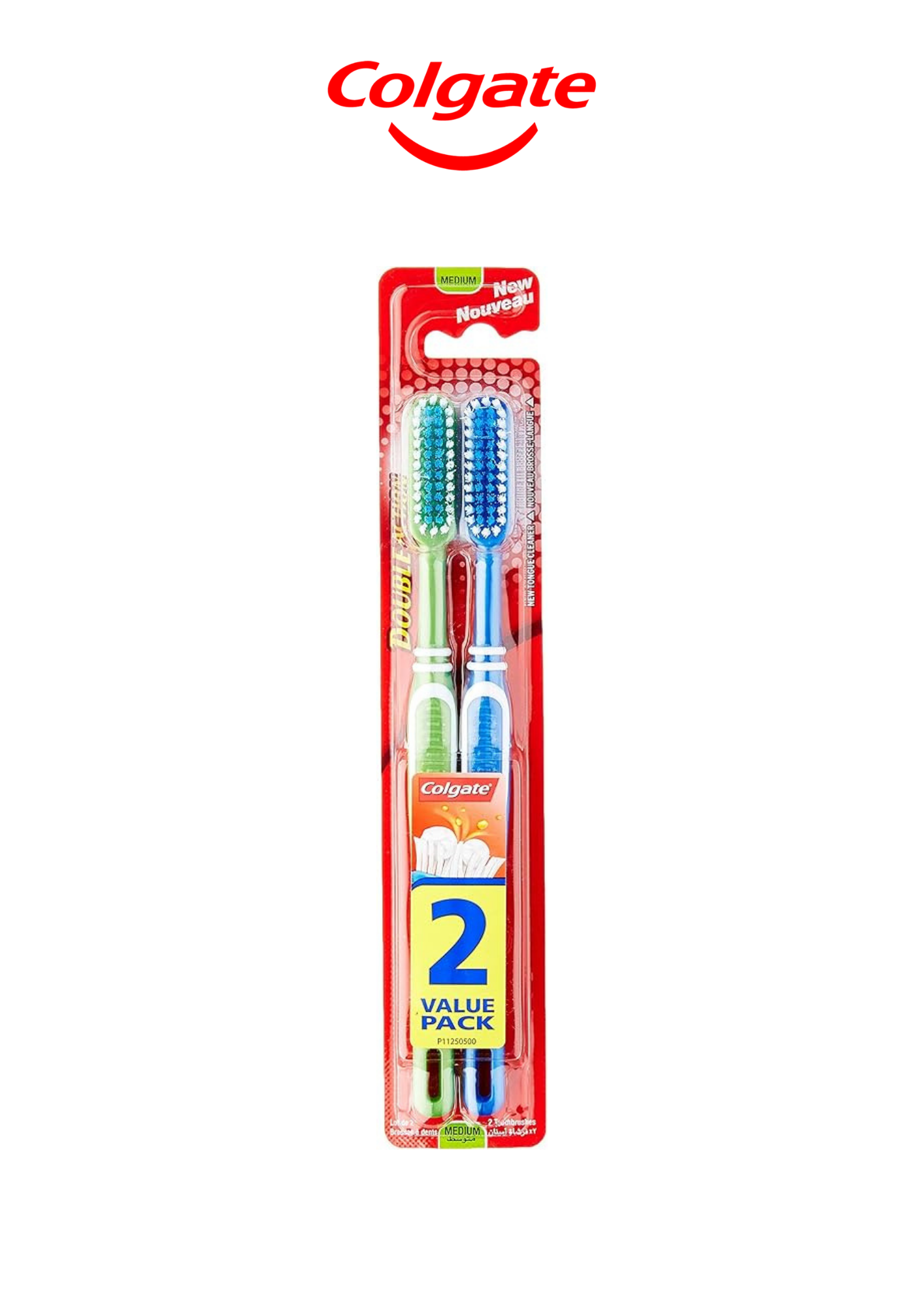 Colgate Double Action Medium Toothbrush - 2 Value pack
