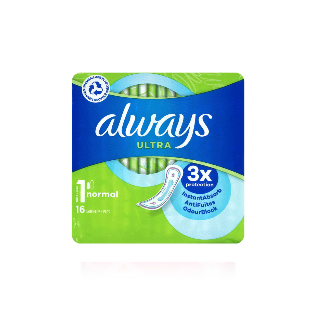 Always Ultra Day Sanitary Pads 16 Pack - Normal