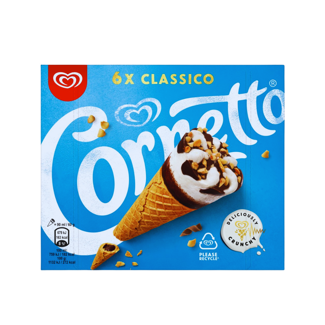 Cornetto Ice cream cone Classico 6x 90 ml