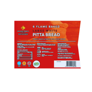 Leicester Bakery 6 Flame Baked Large White Pitta Bread