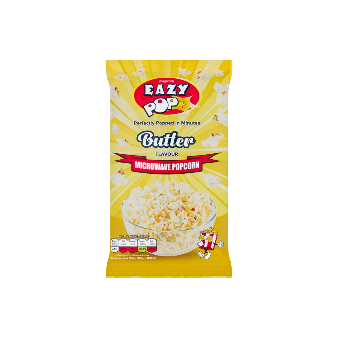 Eazypop Microwave Popcorn Butter Flavour 100g