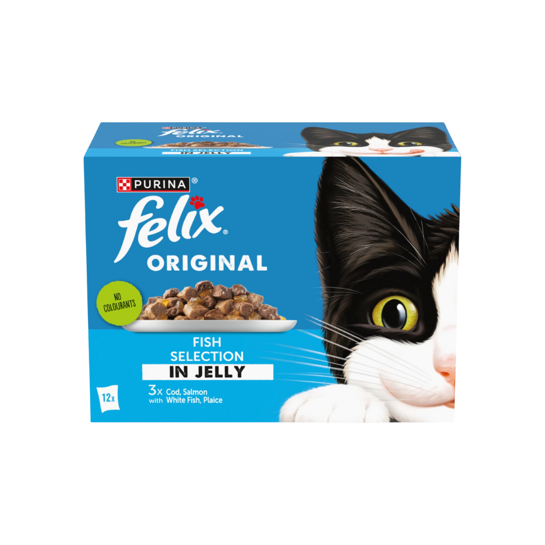 Felix Original Fish Selection in Jelly Wet Cat Food - 12 x 85g
