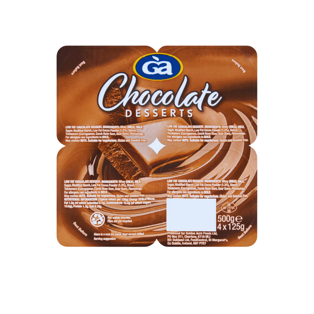 Golden Acre Chocolate Desserts 4 x 125g (500g)