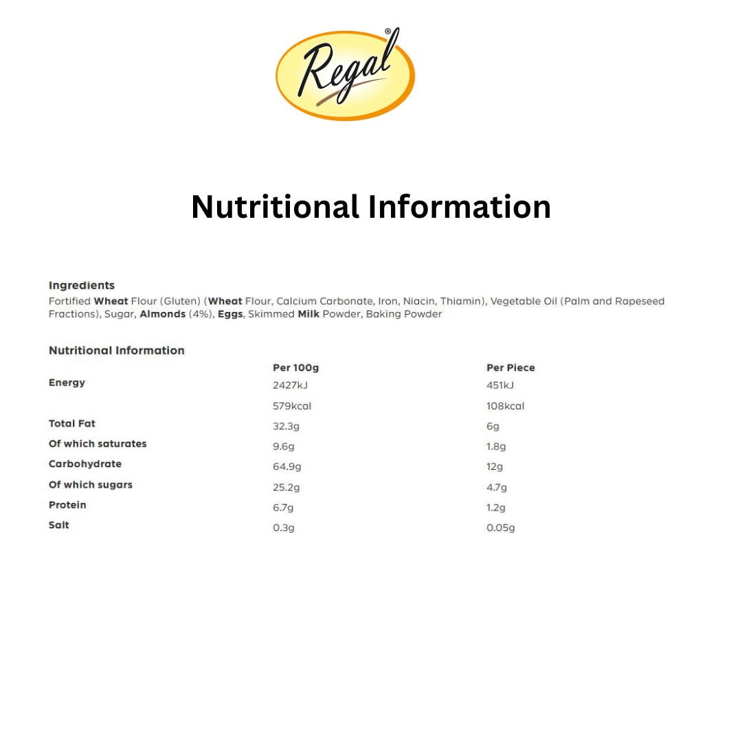 Regal Handmade Almond Cookies 200g - 12pcs