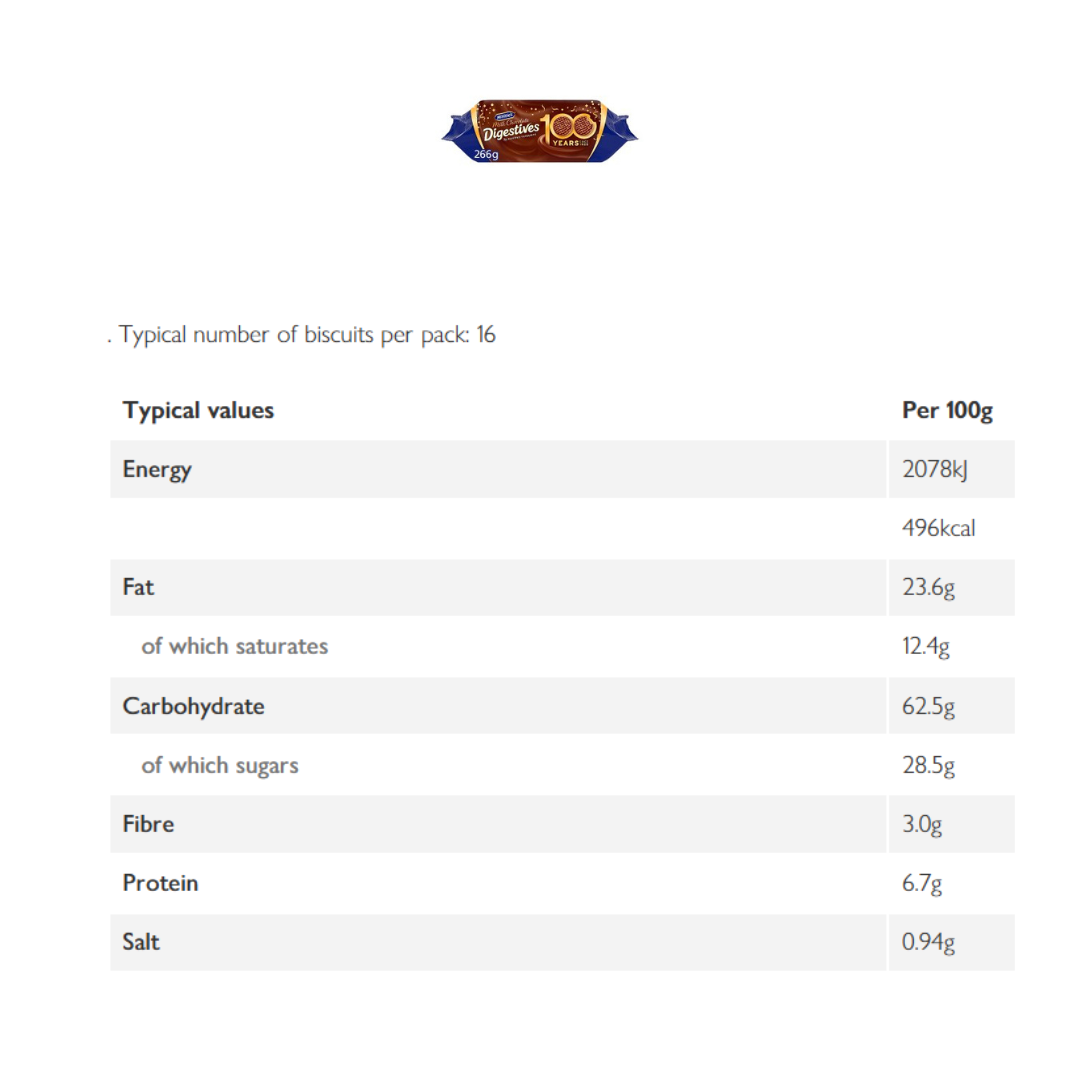 McVitie's Milk Chocolate Digestive Biscuits266g