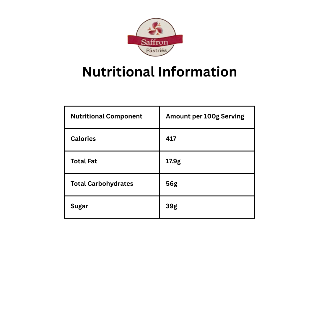 Saffron Delight chocolate Slices – 5 pcs