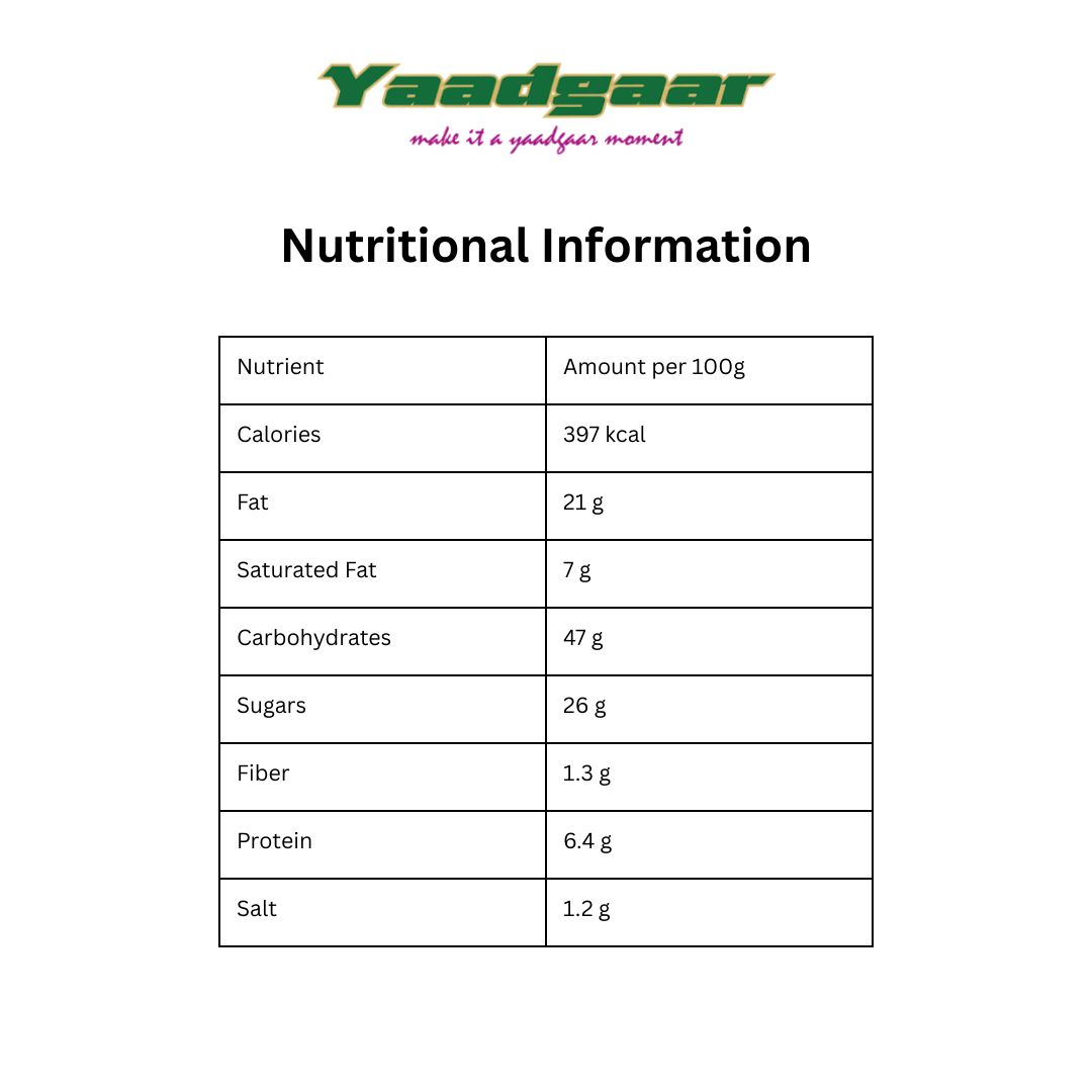 Yaadgaar  chocolate slices - 5 slices