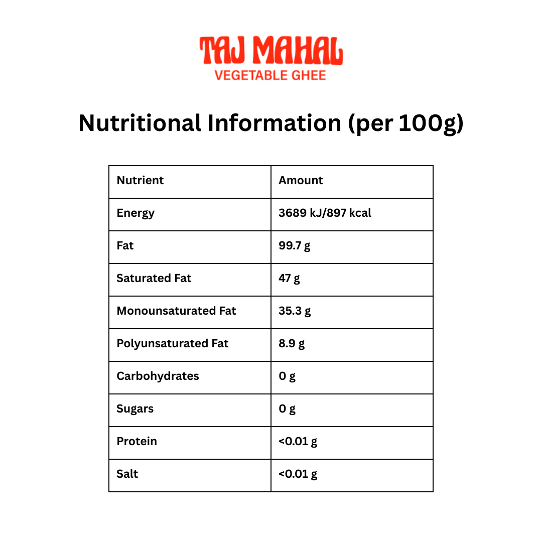 Taj Mahal Vegetable Ghee – 2kg
