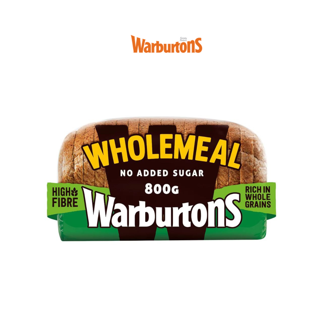 Warburtons Wholemeal Medium Bread - 800g