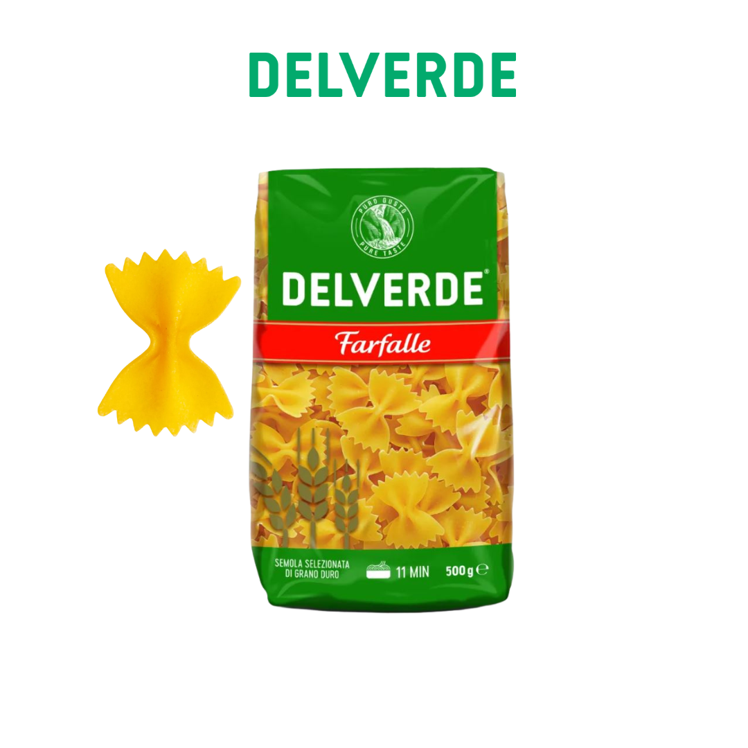 Delverde Premium Italian Pasta : Elche, Maccheroni, Farfalle, Conchiglie