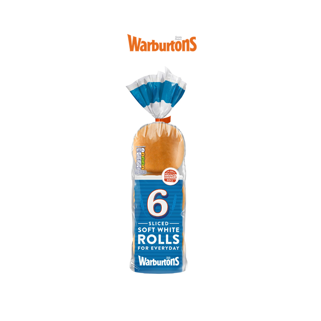 Warburtons Sliced White Rolls