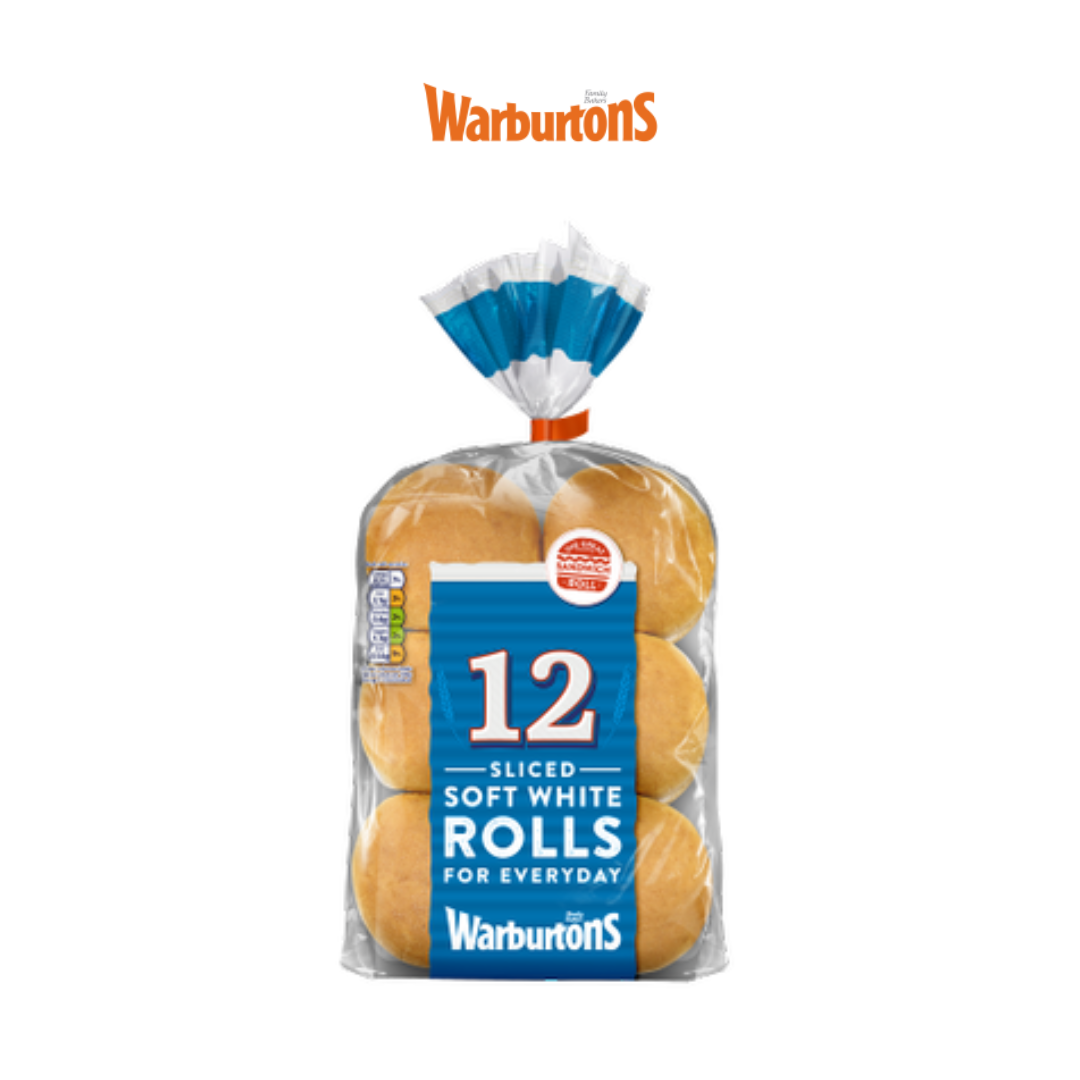 Warburtons Sliced White Rolls