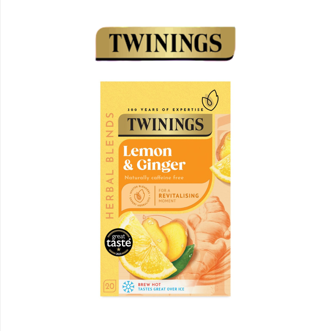 Twinings Lemon & Ginger 20 Tea Bags 30g