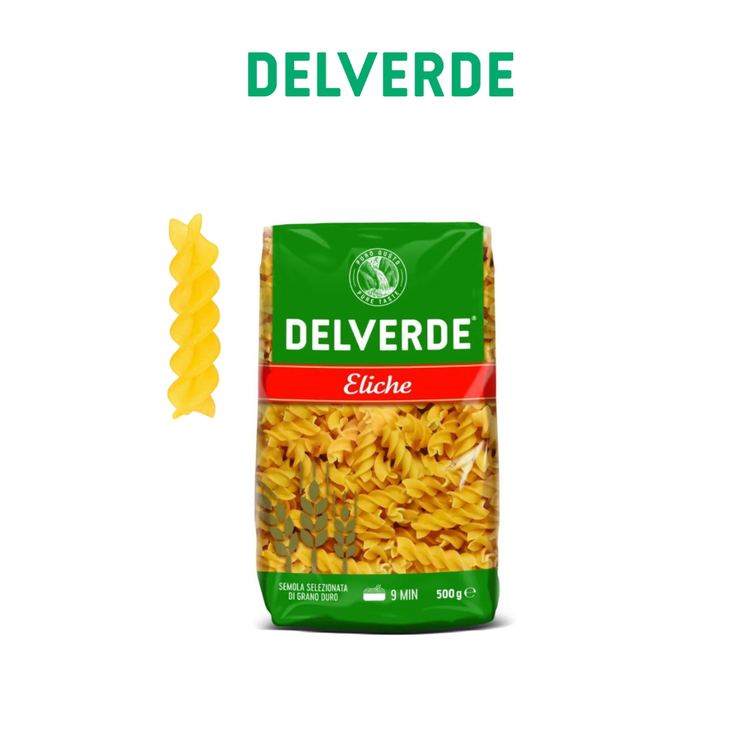 Delverde Premium Italian Pasta : Elche, Maccheroni, Farfalle, Conchiglie