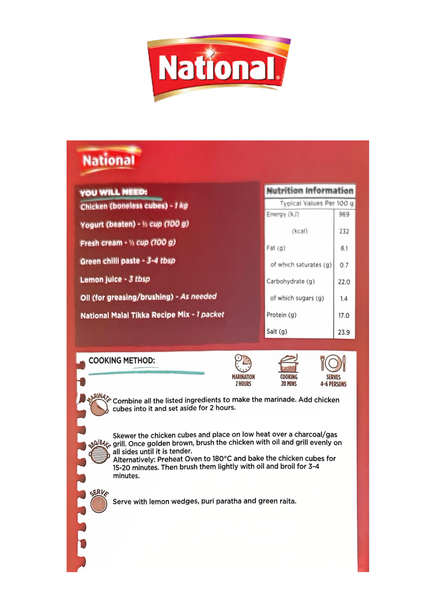 National Malai Tikka