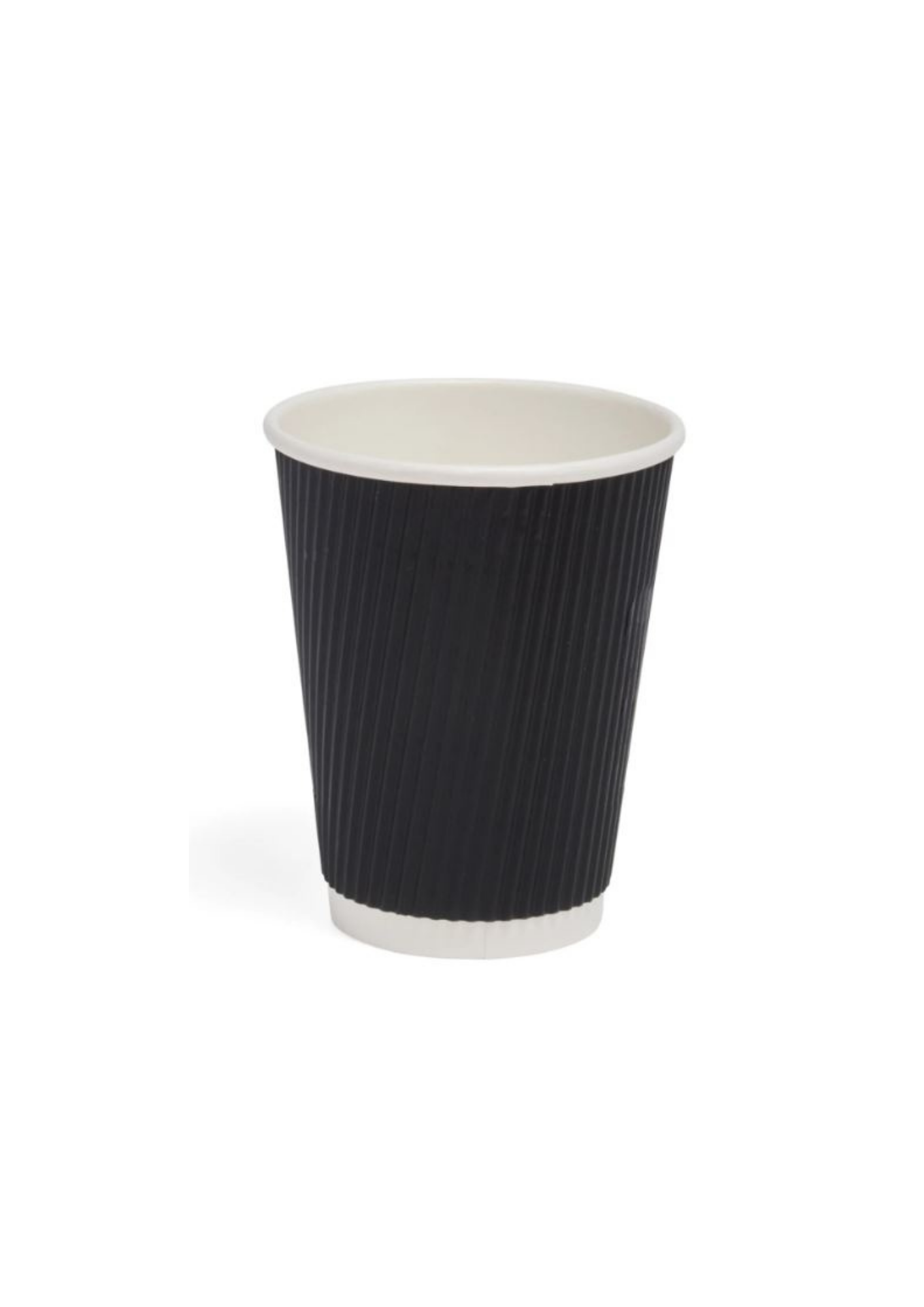 12oz Paper Cups Ripple Black 25pk